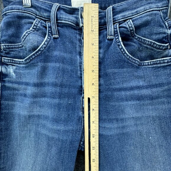 Mother‎ Jeans 25 Stash Tripper Ankle Blue High Rise Button Fly Stretch USA - Picture 14 of 16
